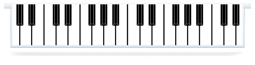 Soubassements > Soubassement rectangulaire suspendu > Piano Keys