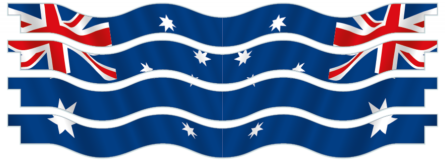 Palanques > Palanque vagues x 4 > Australian Flag