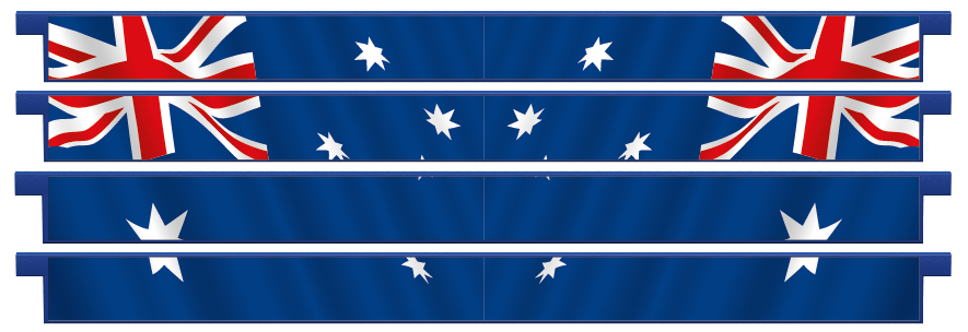 Palanques > Palanques droites x 4 > Australian Flag