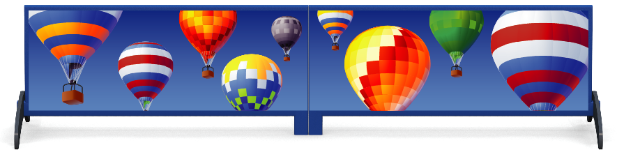 Soubassements > Soubassement rectangulaire sur pieds > Hot Air Balloons