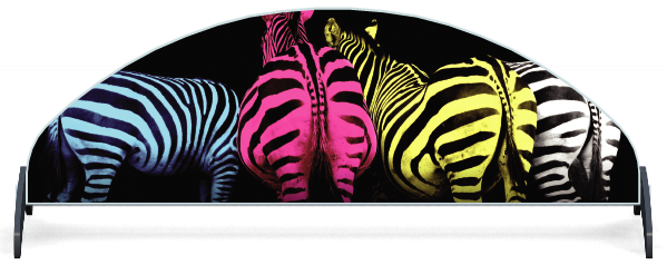 Soubassements > Soubassement Demi-Lune > Colourful Zebras