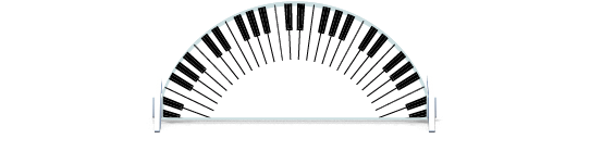 Soubassements > Soubassement Mini Demi-Lune > Piano Keys
