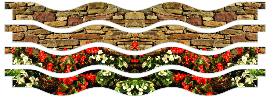 Palanques > Palanque vagues x 4 > Flowerbed Wall