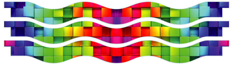 Palanques > Palanques vagues x 3 > Rainbow Cubes
