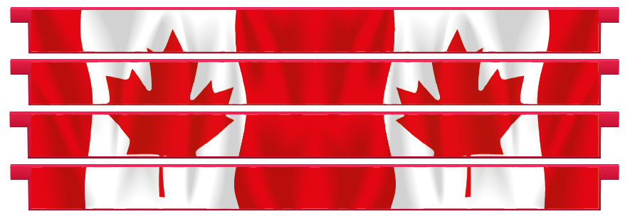 Palanques > Palanques droites x 4 > Canadian Flag
