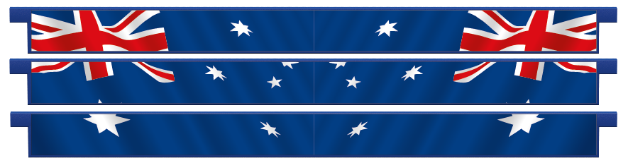 Palanques > Palanques droites x 3 > Australian Flag