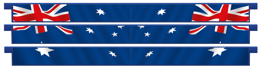 Palanques > Palanques droites x 3 > Australian Flag