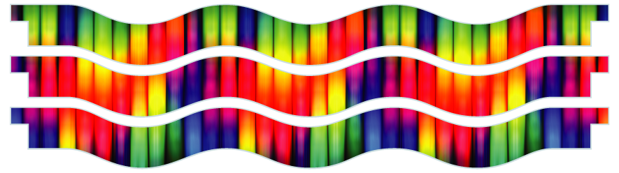 Palanques > Palanques vagues x 3 > Rainbow Tubes