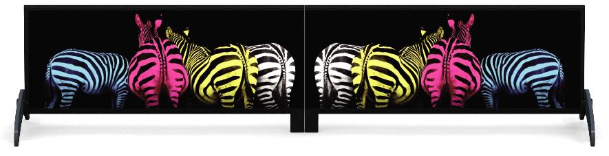 Soubassements > Soubassement rectangulaire sur pieds > Colourful Zebras