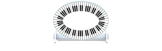 Soubassements > Soubassement Ovale > Piano Keys