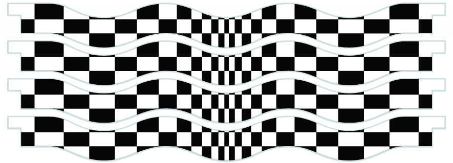 Palanques > Palanque vagues x 4 > Chequered