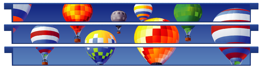 Palanques > Palanques droites x 3 > Hot Air Balloons