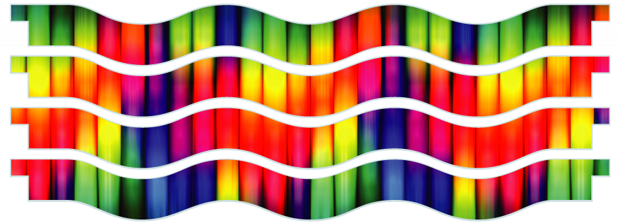 Palanques > Palanque vagues x 4 > Rainbow Tubes