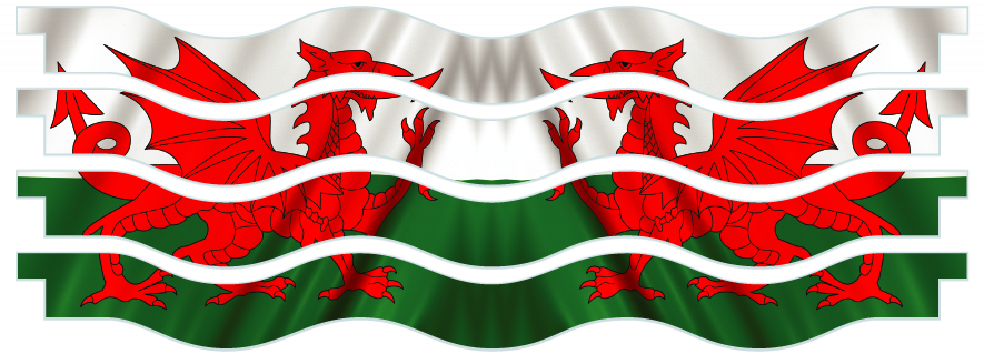 Palanques > Palanque vagues x 4 > Welsh Flag