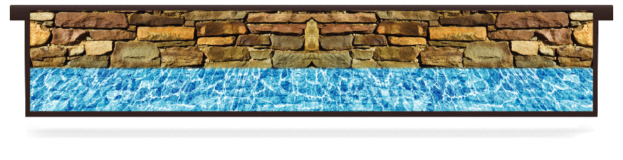 Soubassements > Soubassement rectangulaire suspendu > Wall and Pool