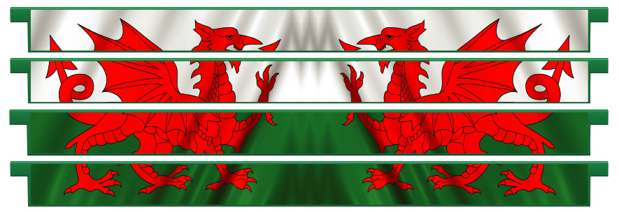 Palanques > Palanques droites x 4 > Welsh Flag