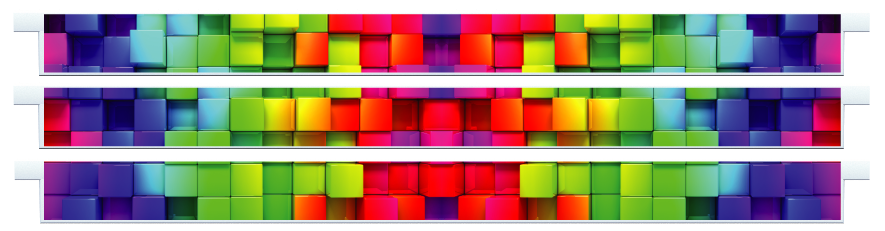 Palanques > Palanques droites x 3 > Rainbow Cubes
